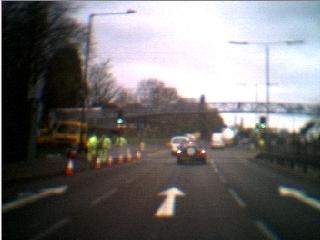 Roadworks near Brent Cross