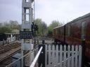 Crossing point on the railway