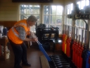 Signalman in the signal box