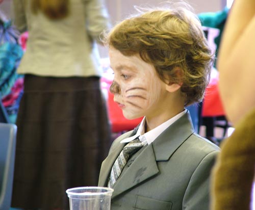 Boy at wedding reception