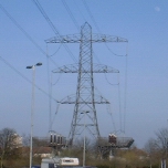 Chingford, UK: Pylon in carpark of Sainsbury's, Low Hall [Picture by Flash Wilson]