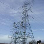 UK: Electricity pylon at Uskmouth [Picture by Dave Cotton]