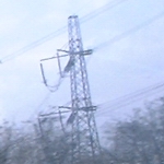 M1, UK: Pylon with both arms on same side, on the route between London and St Albans [Picture by Flash Wilson]