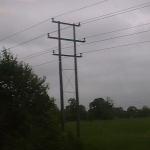 Somerset, UK: Pylons seen on the train to London. [Picture by Flash Wilson]