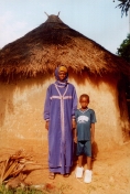 Photo of Sekou and his mother in 2002