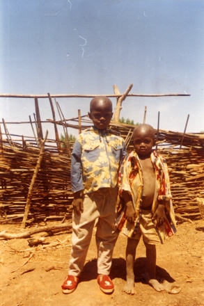 Photo of Sekou and his brother in 2001
